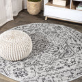 Jonathan Y Smb105D-5R Estrella Bohemian Medallion Textured Weave Indoor Outdoor Area-Rug Coastal Bohemian Rustic Glam Easy-Clean