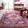SAFAVIEH Monaco Collection 9 x 12 Violet Fuchsia MNC243P Boho Chic Medallion Distressed Non-Shedding Living Room Bedroom Dinin