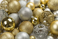 100 Gold and Silver Christmas Ornament Balls Shatterproof +100 Metal Ornament Hooks, Hanging Ornaments for Indoor/Outdoor Xmas C