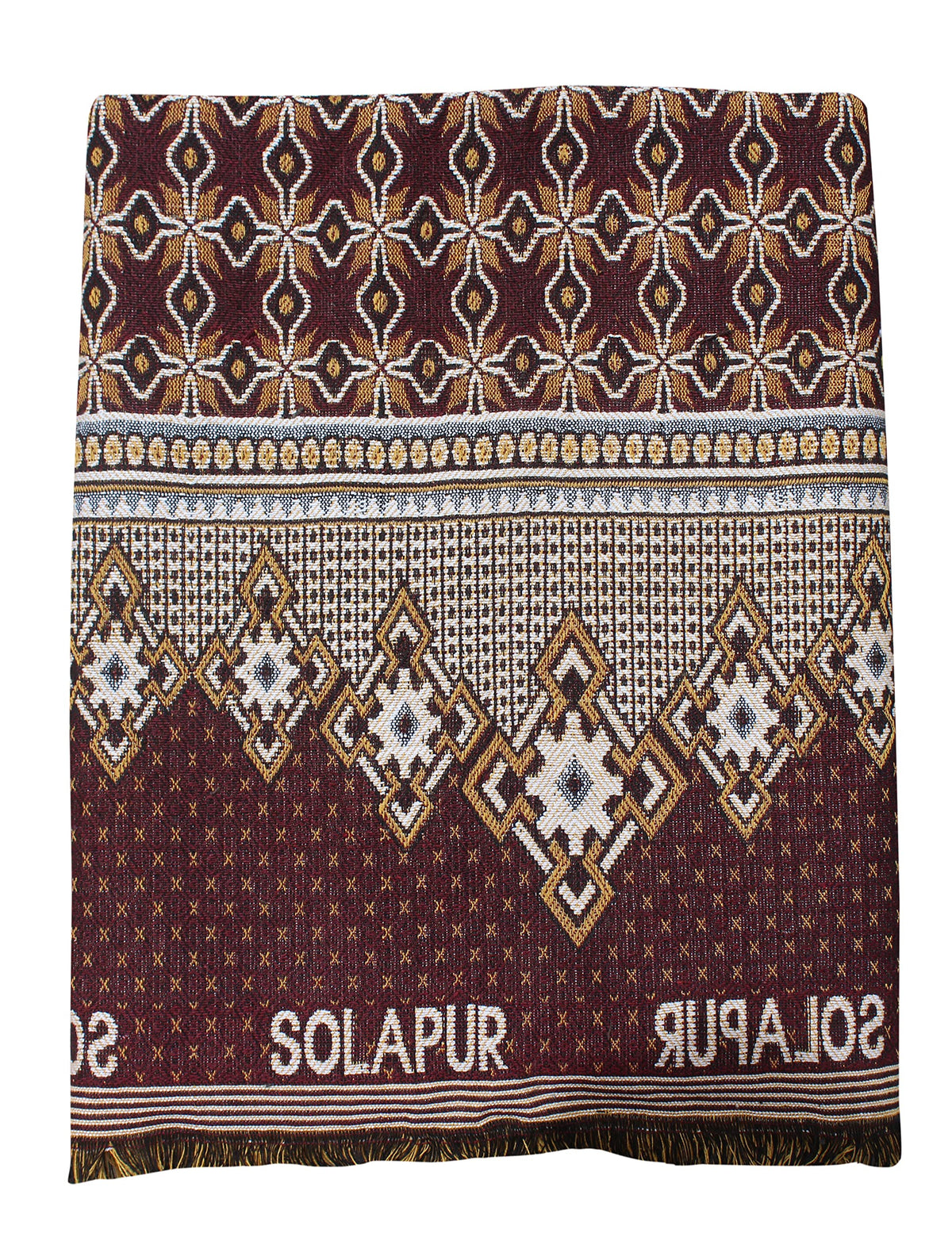 Mandhania MayurPankh Solapuri Chaddars 100% Cotton Dailyuse Single Bed Blanket Pack of 1  Multicolor