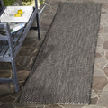 SAFAVIEH Courtyard Collection 23 x 22 Black/Beige CY8521 Indoor/ Outdoor Patio Backyard Mudroom Runner Rug