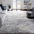 SAFAVIEH Berber Shag Collection Area Rug - 8' x 10', Grey Blue & Cream, Modern Abstract Design, Non-Shedding & Easy Care, 1.2-in