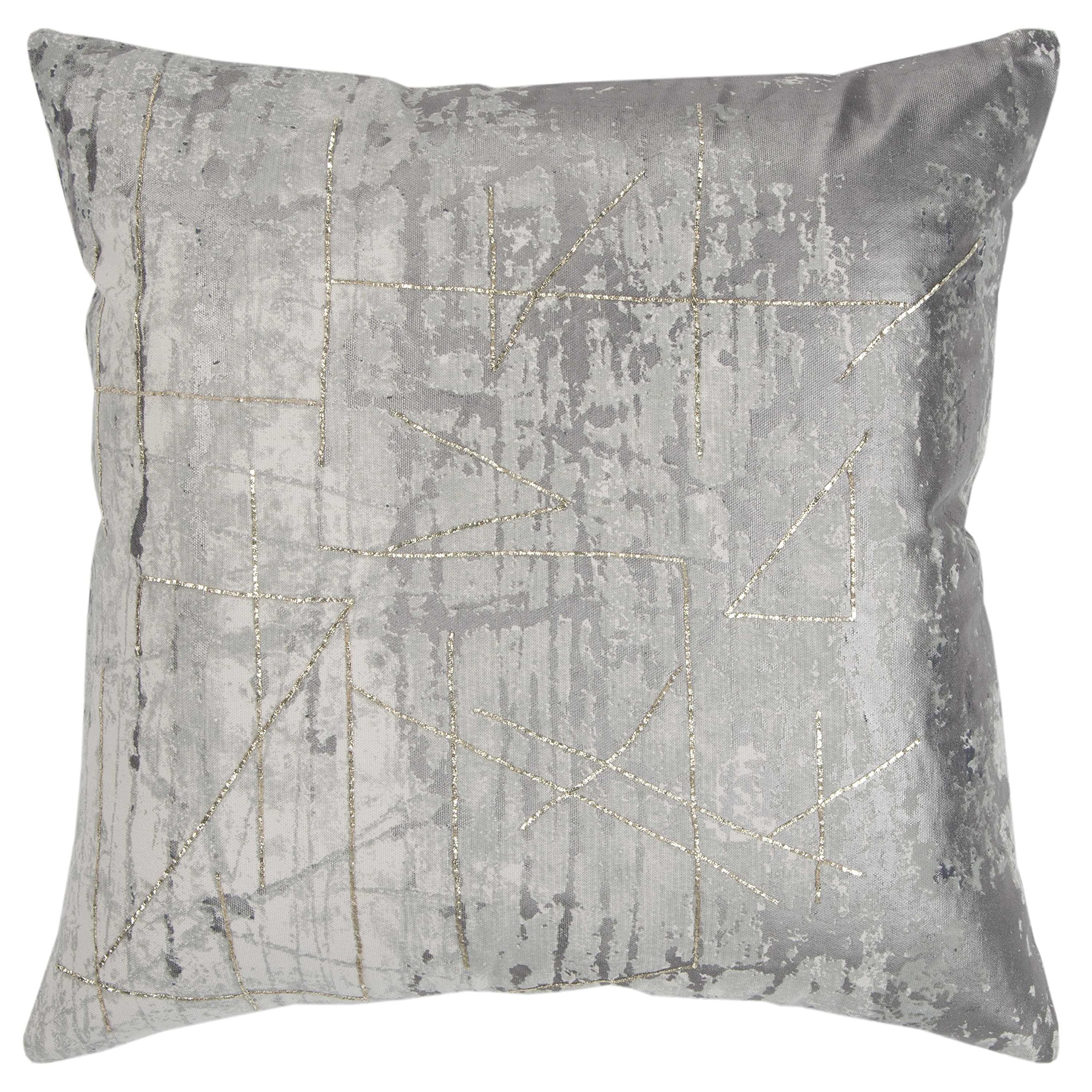 Rizzy Home T14055 Decorative Pillow, 20" X 20", Gray