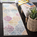 SAFAVIEH Madison Collection Area Rug - 10 x 14, Creme & Yellow, Glam Ogee Trellis Distressed Design, Non-Shedding & Easy Care,