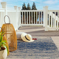 Fab Habitat Outdoor Rug - Waterproof, Fade Resistant, Crease-Free - Premium Recycled Plastic - Distressed Abstract - Porch, Deck