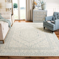 SAFAVIEH Adirondack Collection Area Rug - 10 x 14, Ivory & Slate, Oriental Medallion Design, Non-Shedding & Easy Care, Ideal f