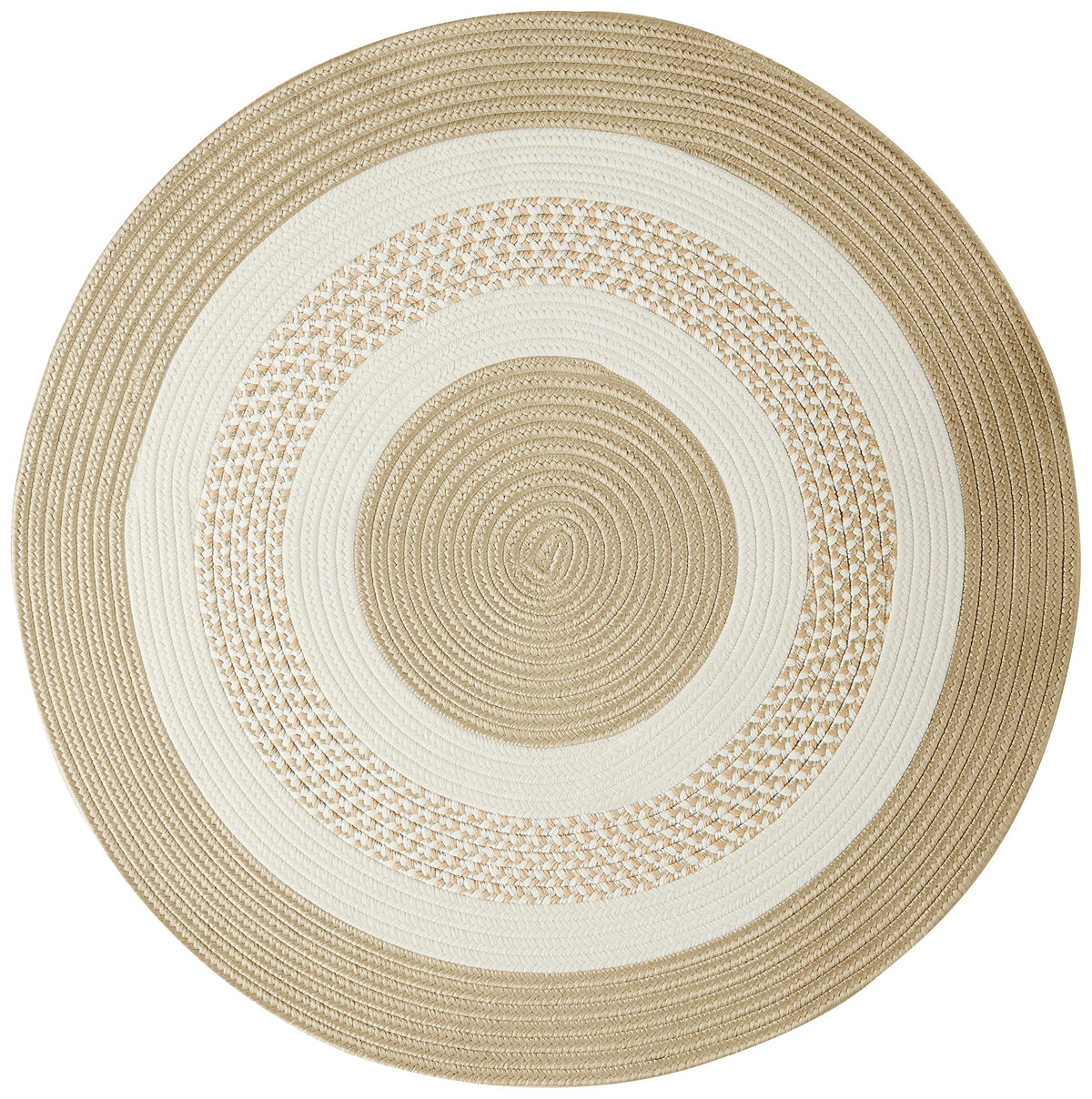 Crescent Round Area Rug, 12-Feet, Linen