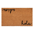 Calloway Mills Cursive Hola Adios Doormat (Tan/Black, 17' X 29')