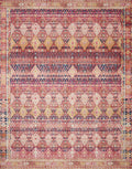 Loloi LAYLA Collection, LAY-15, Magenta / Multi, 2-6 x 12-0, .13 Thick, Runner Rug, Soft, Durable, Vintage Inspired, Distresse