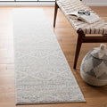 SAFAVIEH Tulum Collection Runner Rug - 2 x 9, Ivory & Light Grey, Moroccan Boho Tribal Design, Non-Shedding & Easy Care, Ideal