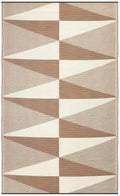 Fab Habitat Geometric Modern Minimalist Outdoor Rug - Waterproof, Crease-Free Fade Resistant, Reversible - Recycled Plastic - Pa