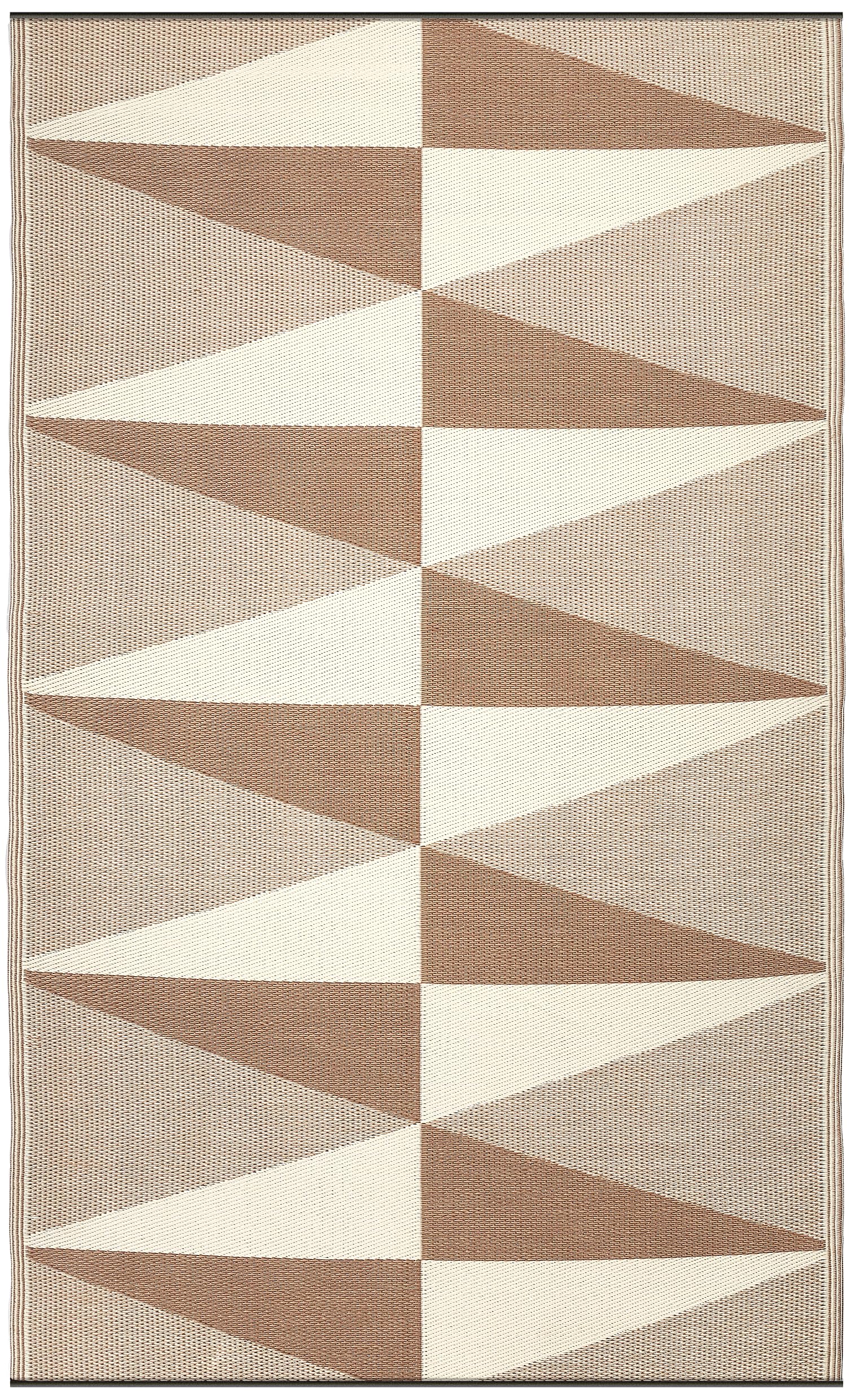 Fab Habitat Geometric Modern Minimalist Outdoor Rug - Waterproof, Crease-Free Fade Resistant, Reversible - Recycled Plastic - Pa