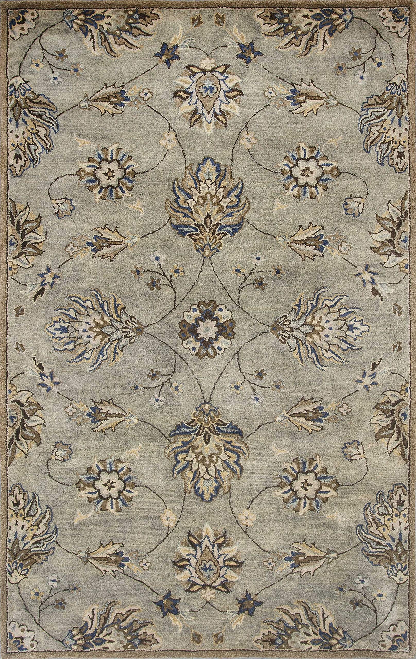HomeRoots Decor 5' x 8' Wool Grey Area Rug