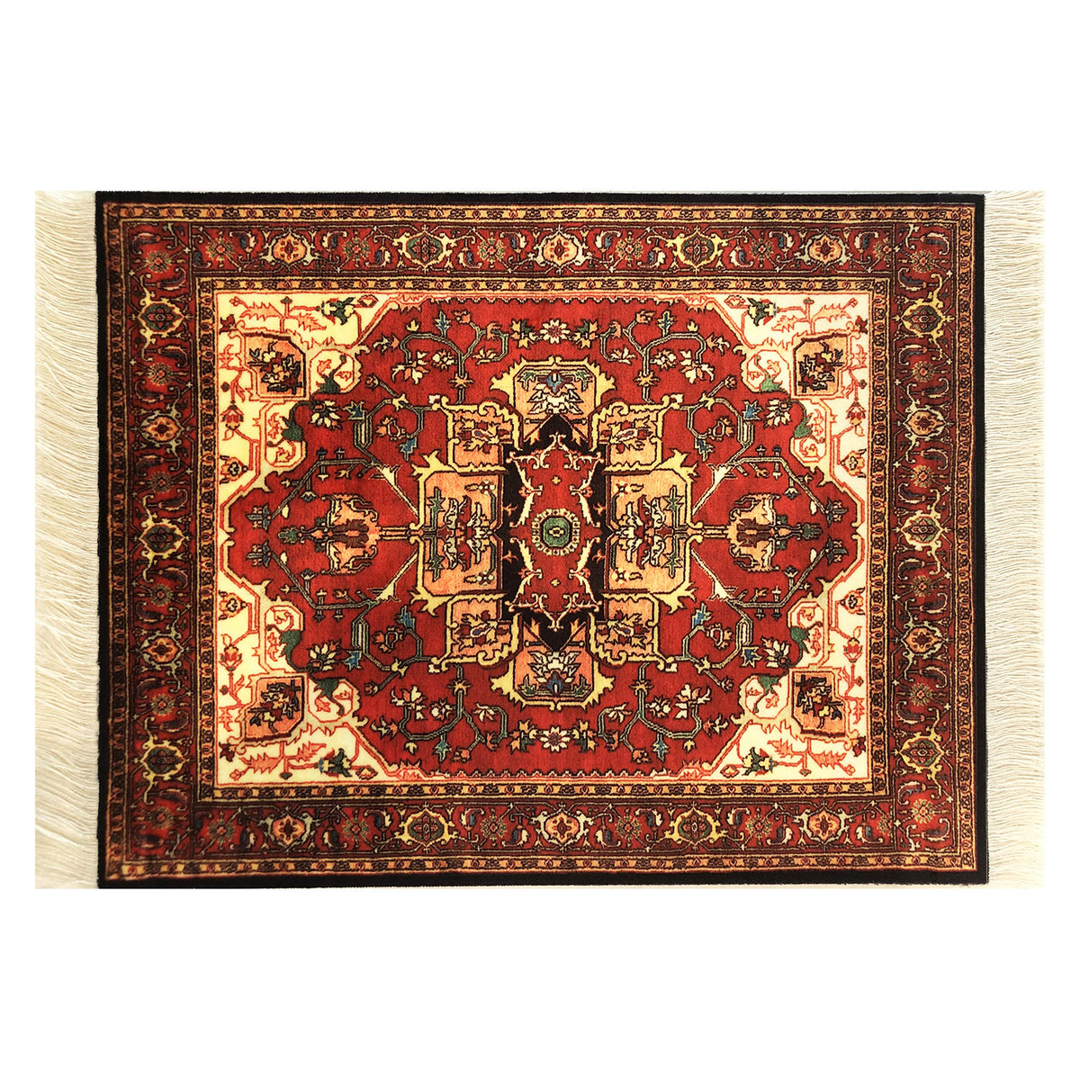 Beautiful Oriental Rug Style Mousepad, Miniature Carpet Computer Mouse Pad, Rectangular, Non-Slip, Elegant Office Accessories