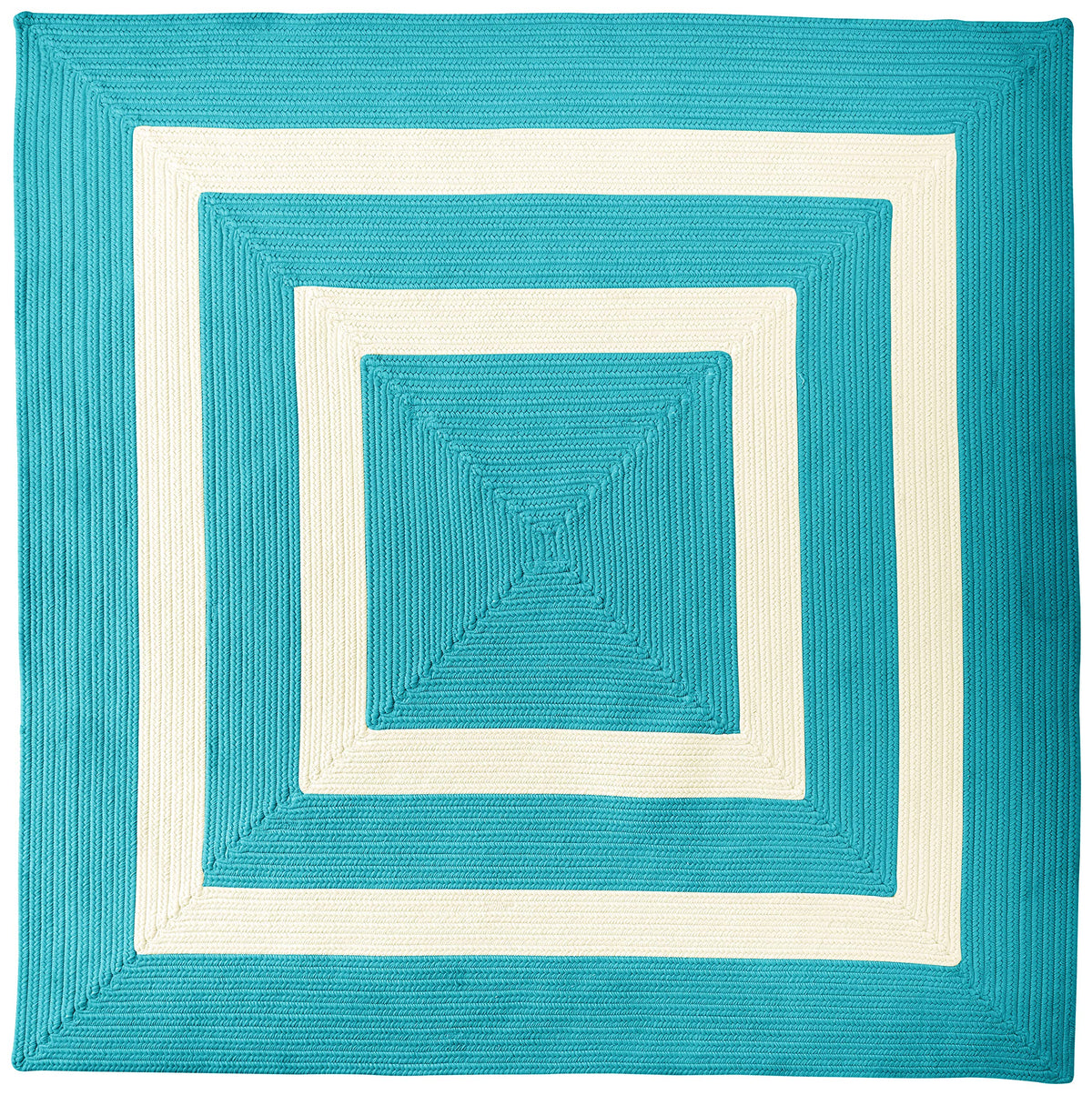 La Playa Rugs, 6' X 6' Square, Aqua