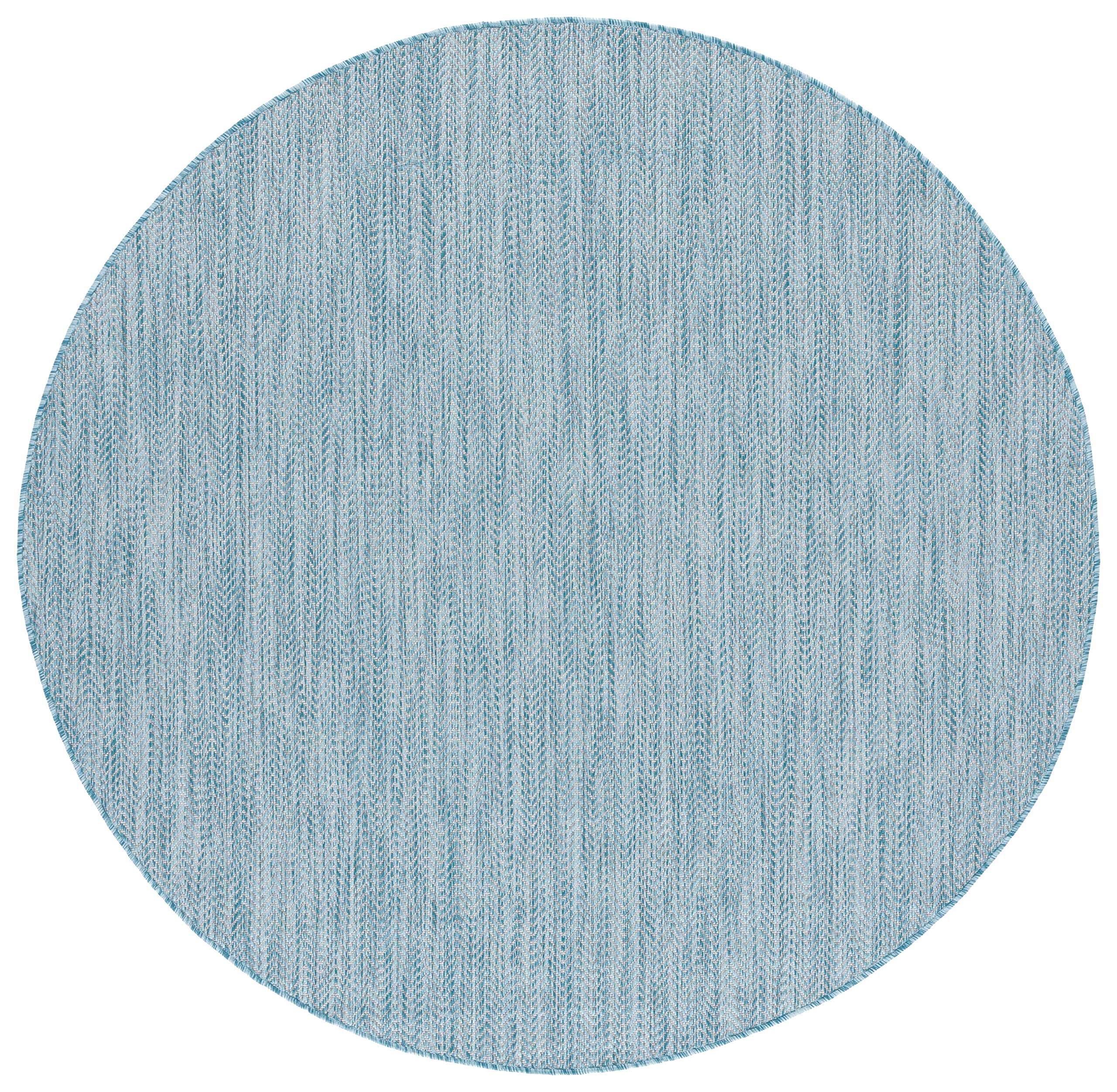 Safavieh Courtyard Collection 10' Round Aqua/Grey Cy8022 Indoor/Outdoor Non-Shedding Easy Cleaning Patio Backyard Porch Deck Mud