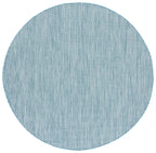 Safavieh Courtyard Collection 10' Round Aqua/Grey Cy8022 Indoor/Outdoor Non-Shedding Easy Cleaning Patio Backyard Porch Deck Mud