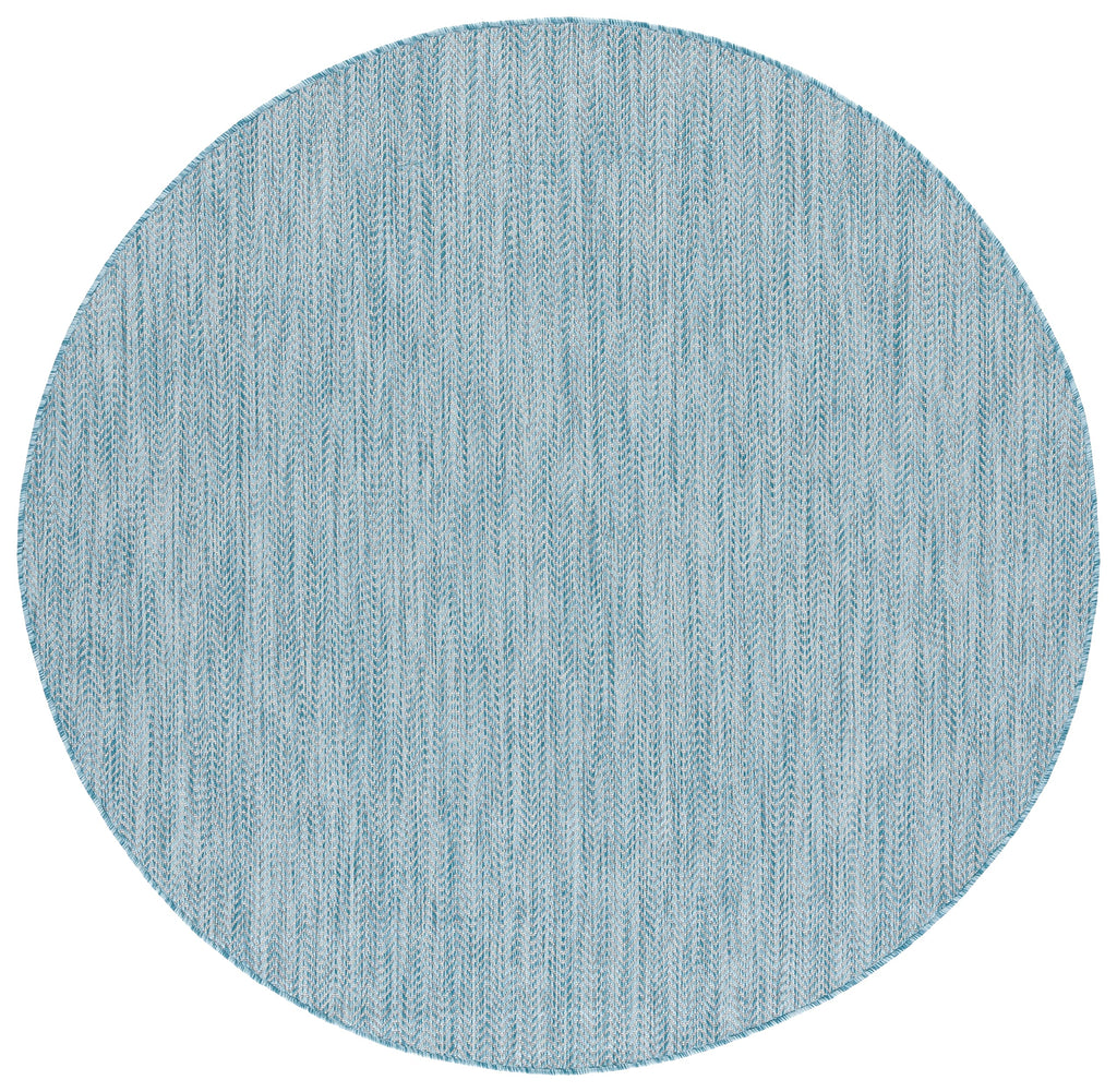 Safavieh Courtyard Collection 4' Round Aqua/Grey Cy8022 Indoor/ Outdoor Patio Backyard Mudroom Area Rug