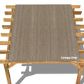 Alion Home Outdoor Pergola Sun Shade Cover Cloth Patio Canopy Hdpe Permeable With Grommets (8' X 8', Walnut)