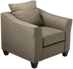 Salizar Upholstered Chair with Flared Arms Grey and Dark Espresso