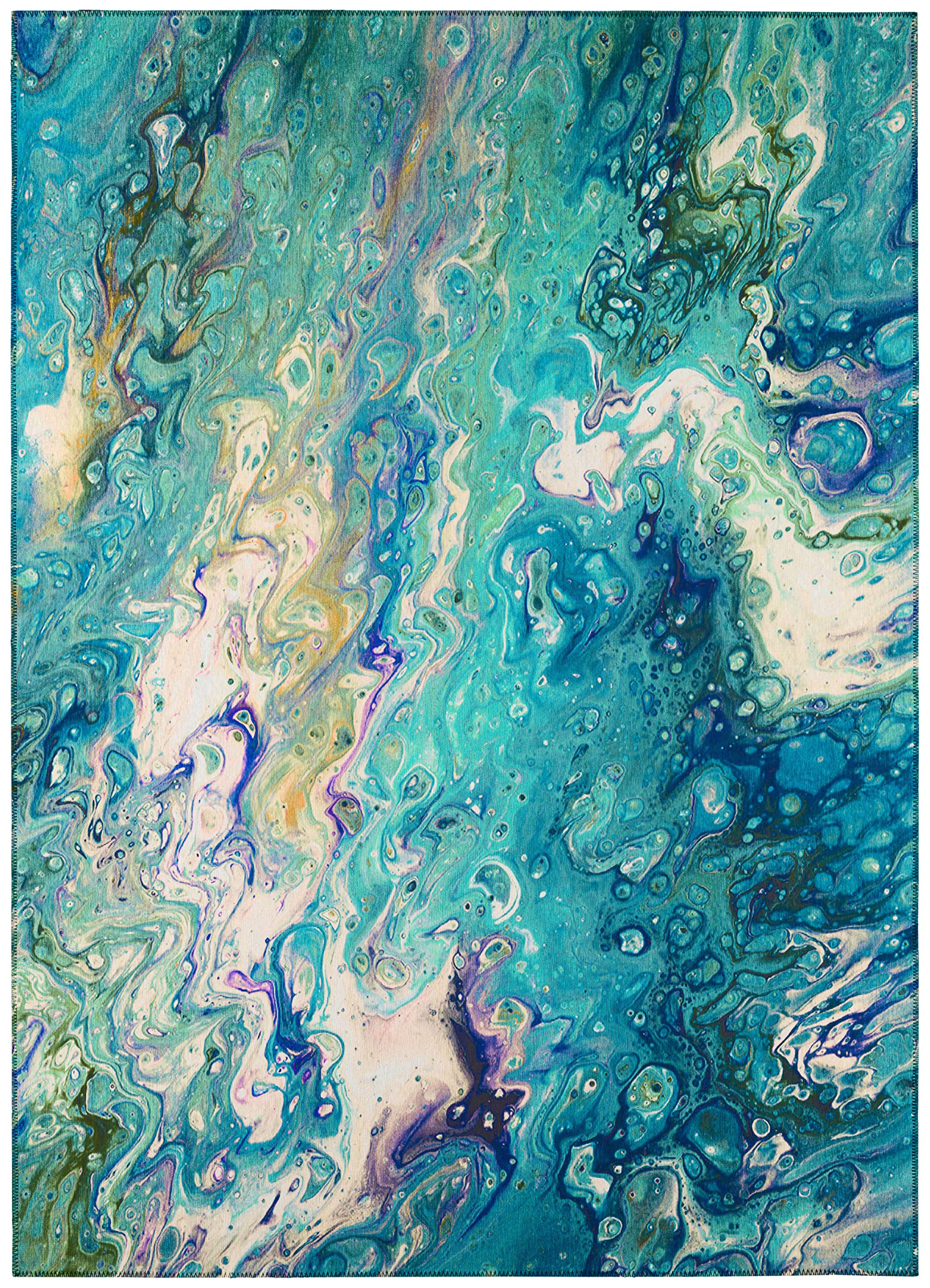 Addison Rugs Karina Akc34 Seaglass 8' X 10' Indoor Outdoor Area Rug, Easy Clean, Machine Washable, Non Shedding, Bedroom, Entry, Living Room, Dining Room, Kitchen, Patio Rug