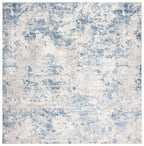 Safavieh Amelia Collection Area Rug - 9' Square, Grey & Blue, Modern Abstract Design, Non-Shedding & Easy Care, Ideal For High T