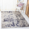 SAFAVIEH Madison Collection 6 x 9 BeigePurple MAD471B Modern Abstract Non-Shedding Living Room Bedroom Area Rug