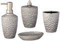 Hammered Silver Texture Bath Accessories Set 3.37X3.37X7.12