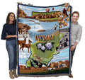 Pure Country Weavers State Of Indiana Blanket - Gift Tapestry Throw Woven From Cotton - Made In The Usa (72X54)
