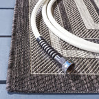 Safavieh Courtyard Collection Runner Rug - 2'3' X 6'7', Light Grey & Black, Non-Shedding & Easy Care, Indoor/Outdoor & Washable-Ideal For Patio, Backyard, Mudroom (Cy8475-37612)