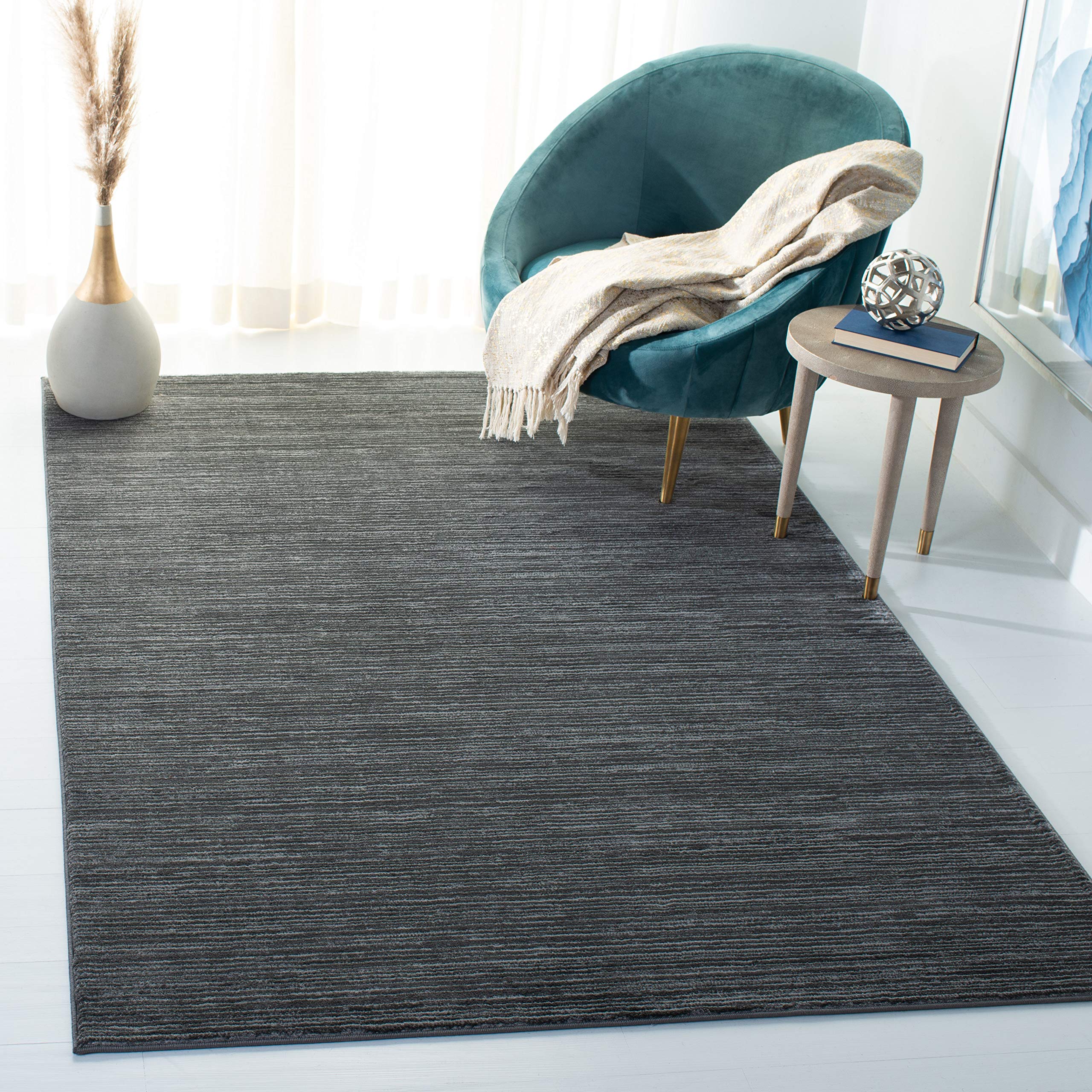 SAFAVIEH Vision Collection 3 Square Grey VSN606D Modern Ombre Tonal Chic Non-Shedding Living Room Bedroom Area Rug