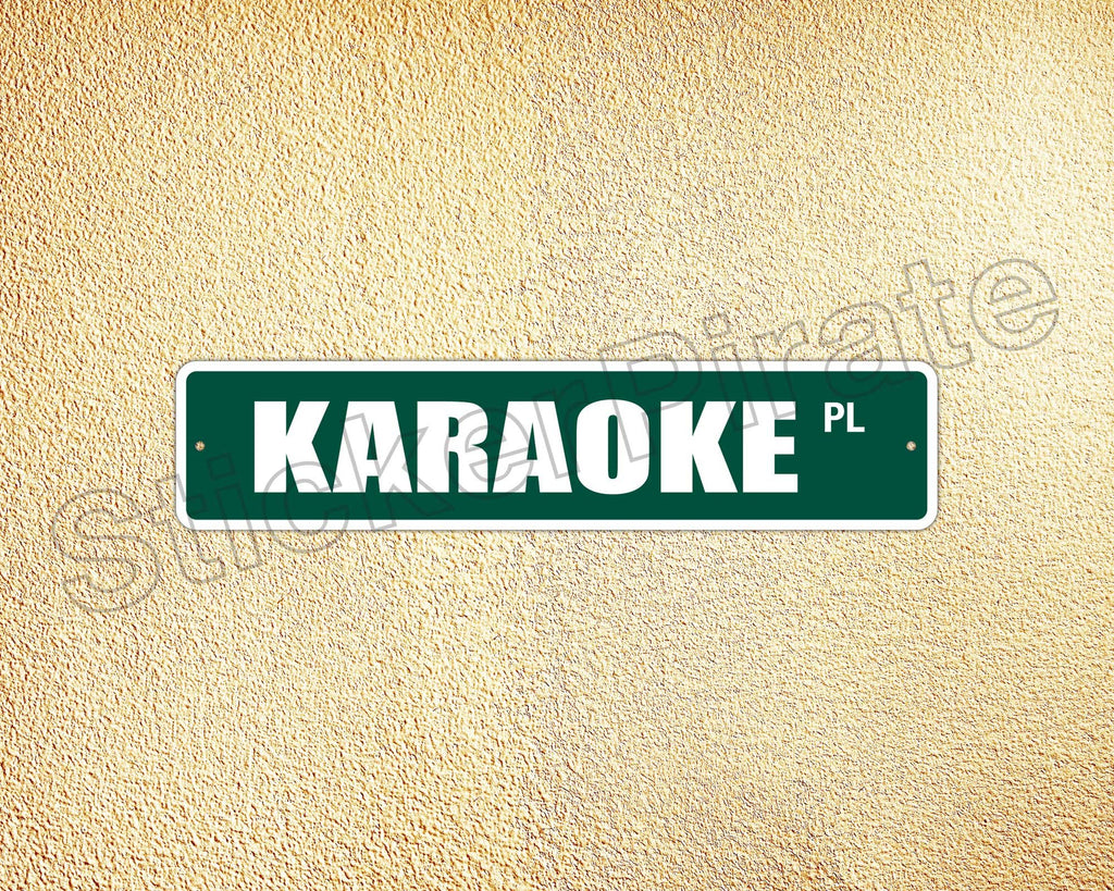Karaoke 4'' X 18'' Novelty Metal Street Sign Aluminum Ss 2103