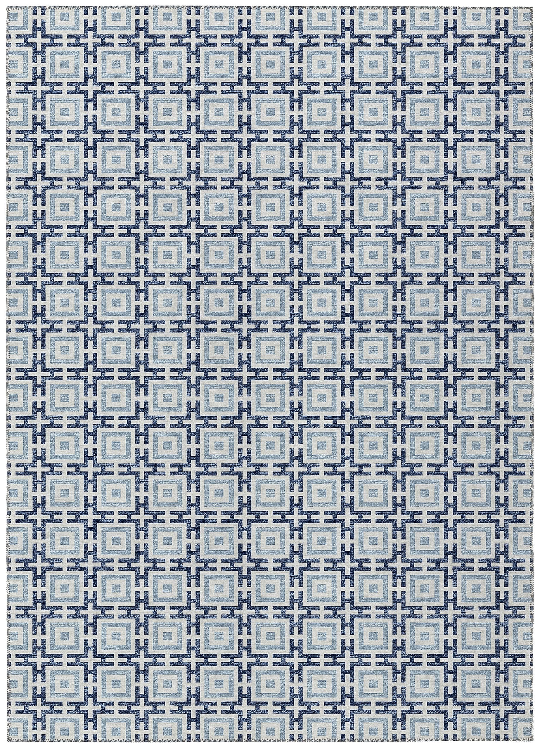 Dalyn Rugs Marlo Mo1 Navy 3' X 5' Indoor Outdoor Area Rug, Easy Clean, Machine Washable, Non Shedding, Bedroom, Living Room, Dining Room, Kitchen, Patio Rug
