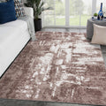 LUXE WEAVERS Rug Hampstead Abstract Area Rug - Medium Pile, Modern Area Rug, Beige / 4 x 5
