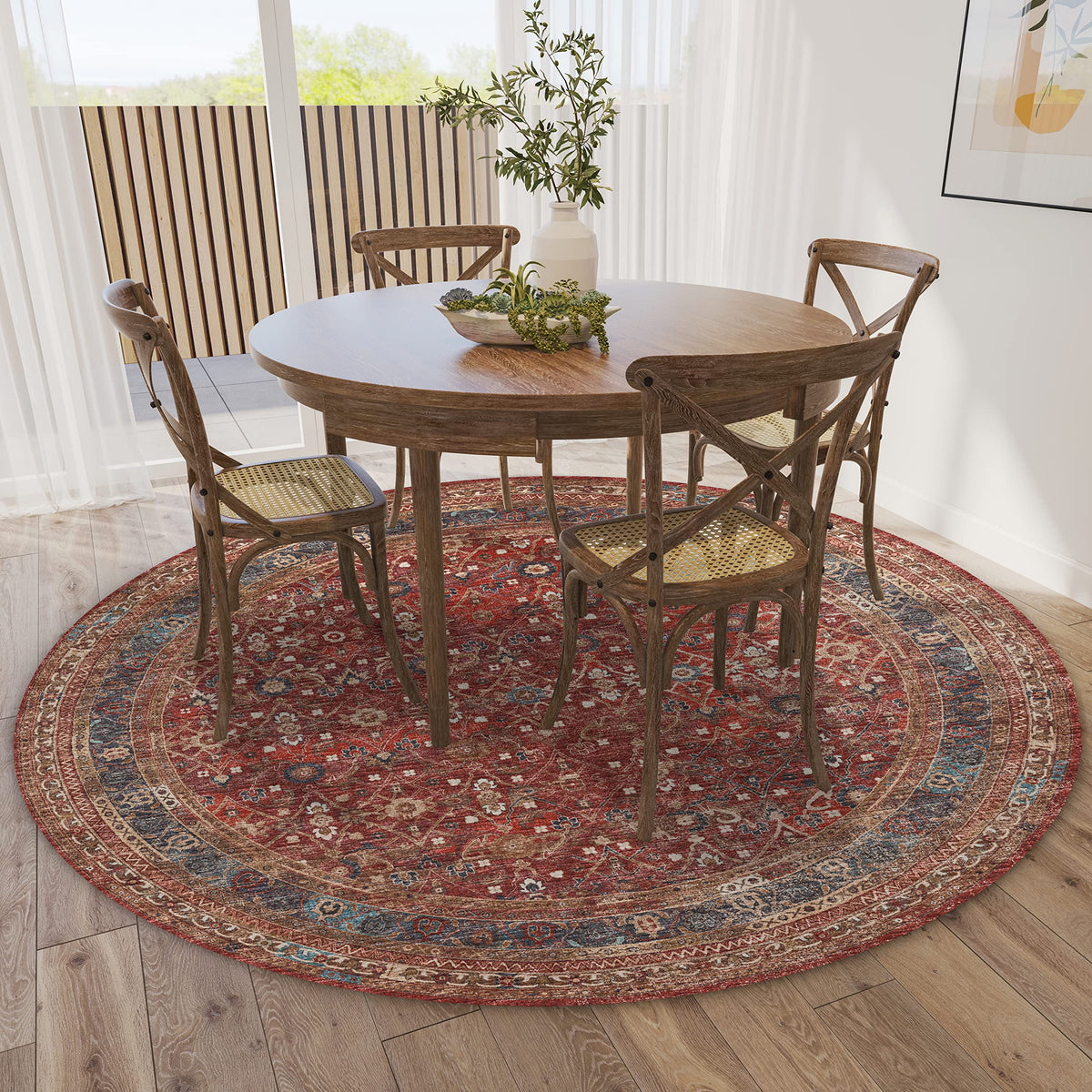 Dalyn Rugs Jericho Jc7 Scarlett 8' X 8' Rectangle Soft Round Rug, Easy Clean, Non Shedding, Bedroom, Entry, Living Room, Dining Room, Kitchen Rug