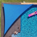 Colourtree 10' X 10' X 14' Blue Sun Shade Sail Right Triangle Canopy Fabric Cloth Screen Taprt10, Water Permeable & Uv Resistant