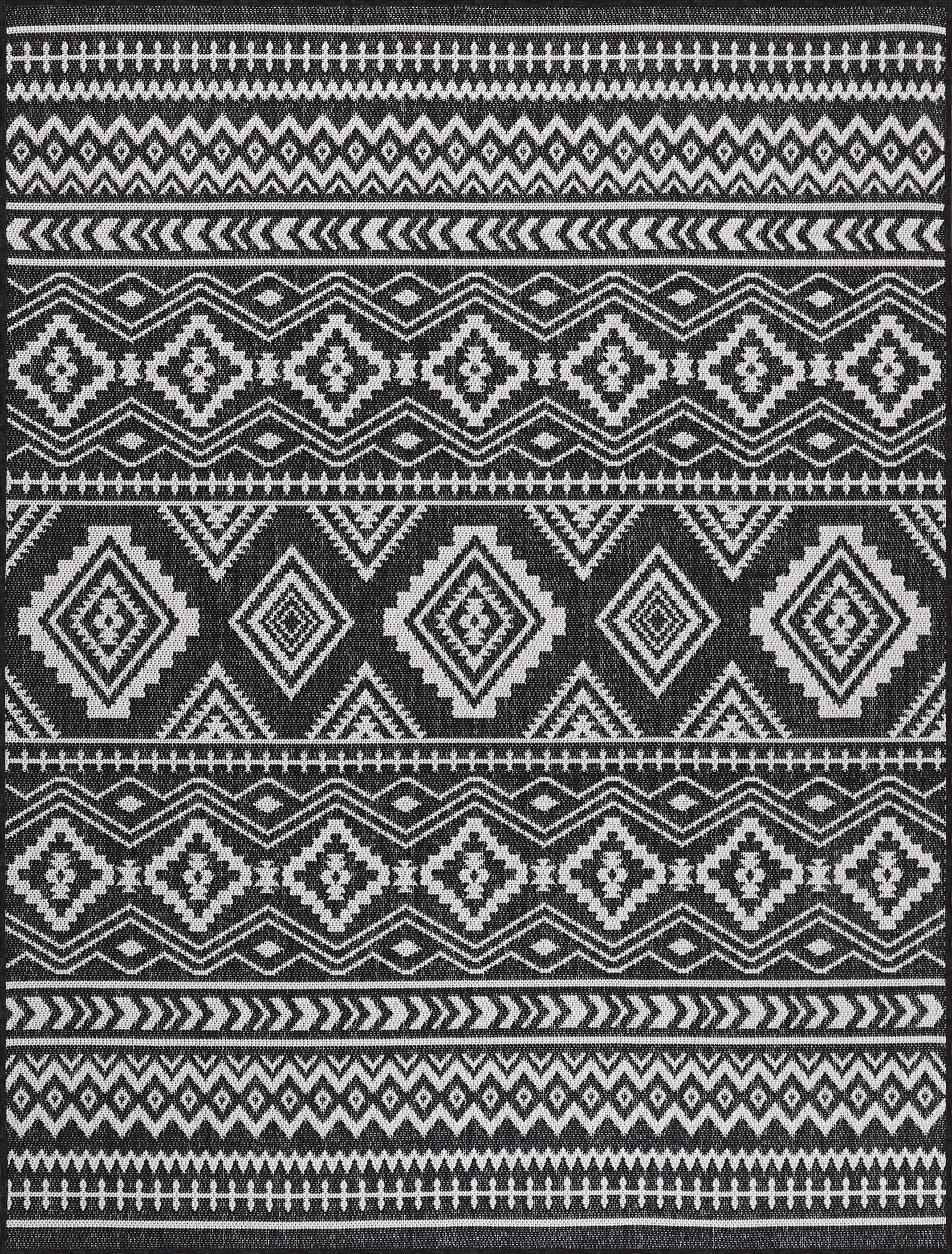 Beverly Rug Waikiki Boho Indoor Outdoor Rug 9X12, Washable Outside Carpet For Patio, Deck, Porch, Bohemian Area Rug, Farmhouse R