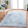 SAFAVIEH Brentwood Collection Accent Rug - 3 x 5, Ivory & Navy, Medallion Distressed Design, Non-Shedding & Easy Care, Ideal f