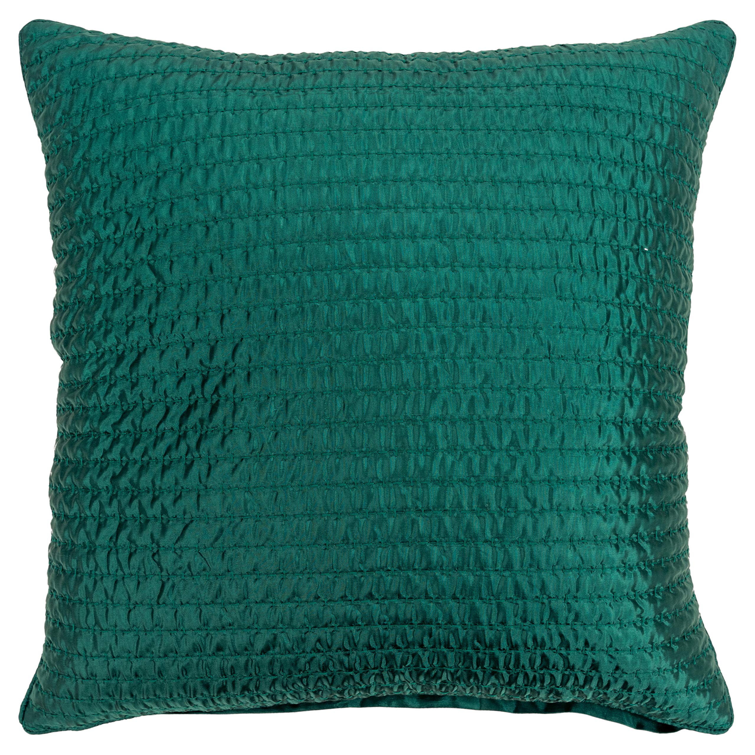 Rizzy Home 22&quot; x 22&quot; Down Filled Pillow in Teal Polyester Cover