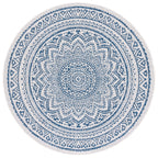 Safavieh Courtyard Collection 80.4' X 80.4' Grey / Teal Cy8734 Indoor-Outdoor Waterproof Easy-Cleaning Patio Backyard Mudroom Area-Rug