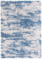 Safavieh Berber Shag Collection 6' X 9' Beige/Blue Ber219B Modern Abstract Non-Shedding 1.2-Inch Thick Living Room Dining Bedroo