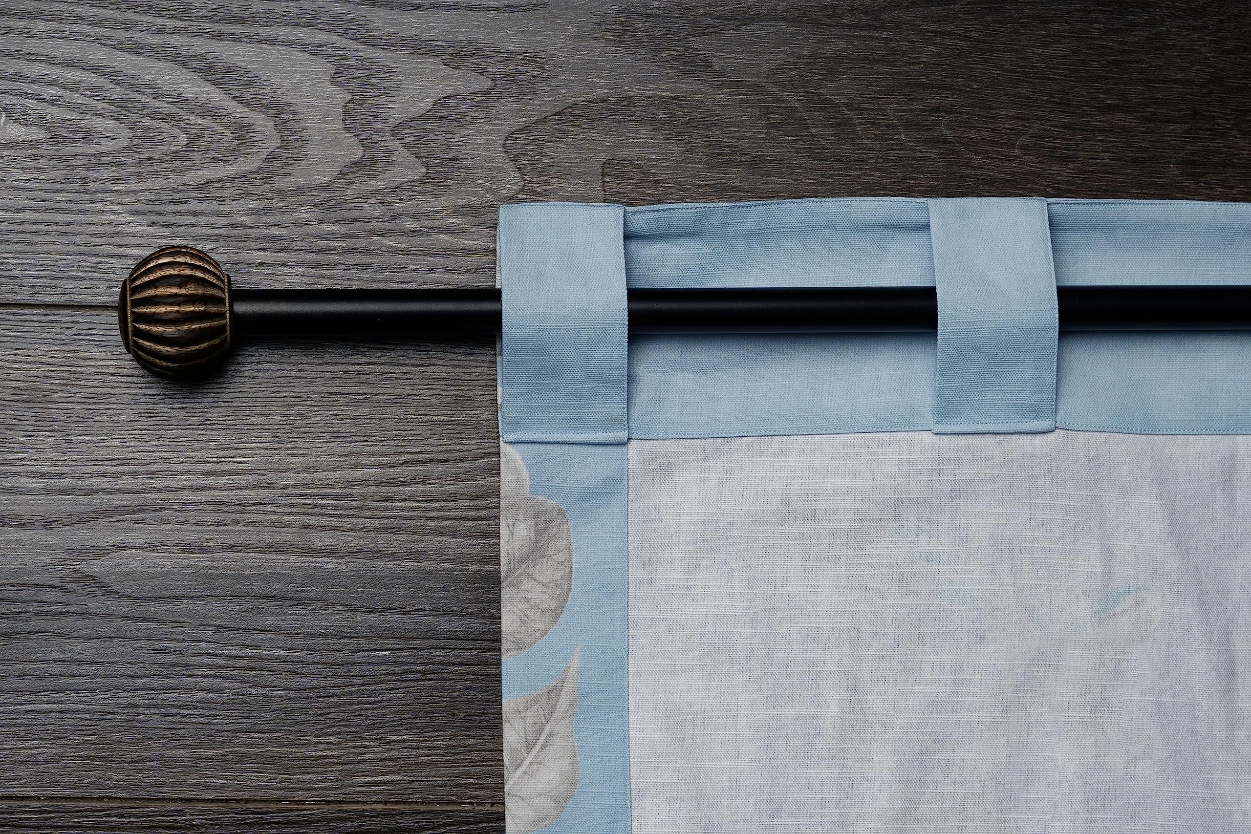 Maison D' Hermine Curtain 100% Cotton 50''X124'' Curtains 2 Panel Easy Hanging With A Rod Pocket & Loop For Kitchen, Bedrooms &