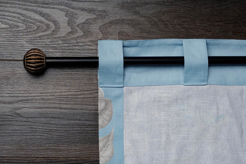 Maison D' Hermine Curtain 100% Cotton 50''X124'' Curtains 2 Panel Easy Hanging With A Rod Pocket & Loop For Kitchen, Bedrooms &