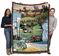 Pure Country Weavers State Of Alabama Blanket - Gift Tapestry Throw Woven From Cotton - Made In The Usa (72X54)