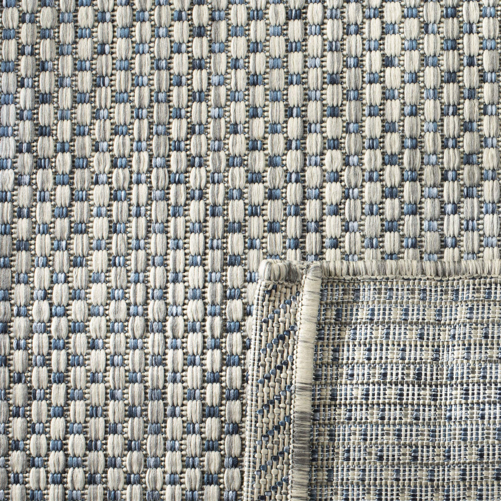 Safavieh Courtyard Collection Area Rug - 10' X 14', Grey & Navy, Non-Shedding & Easy Care, Indoor/Outdoor & Washable-Ideal For Patio, Backyard, Mudroom (Cy8521-36812)