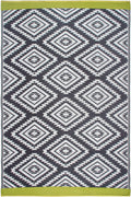Fab Habitat Outdoor Rug - Waterproof, Fade Resistant, Crease-Free - Premium Recycled Plastic - Southwestern Aztec - Porch, Deck,