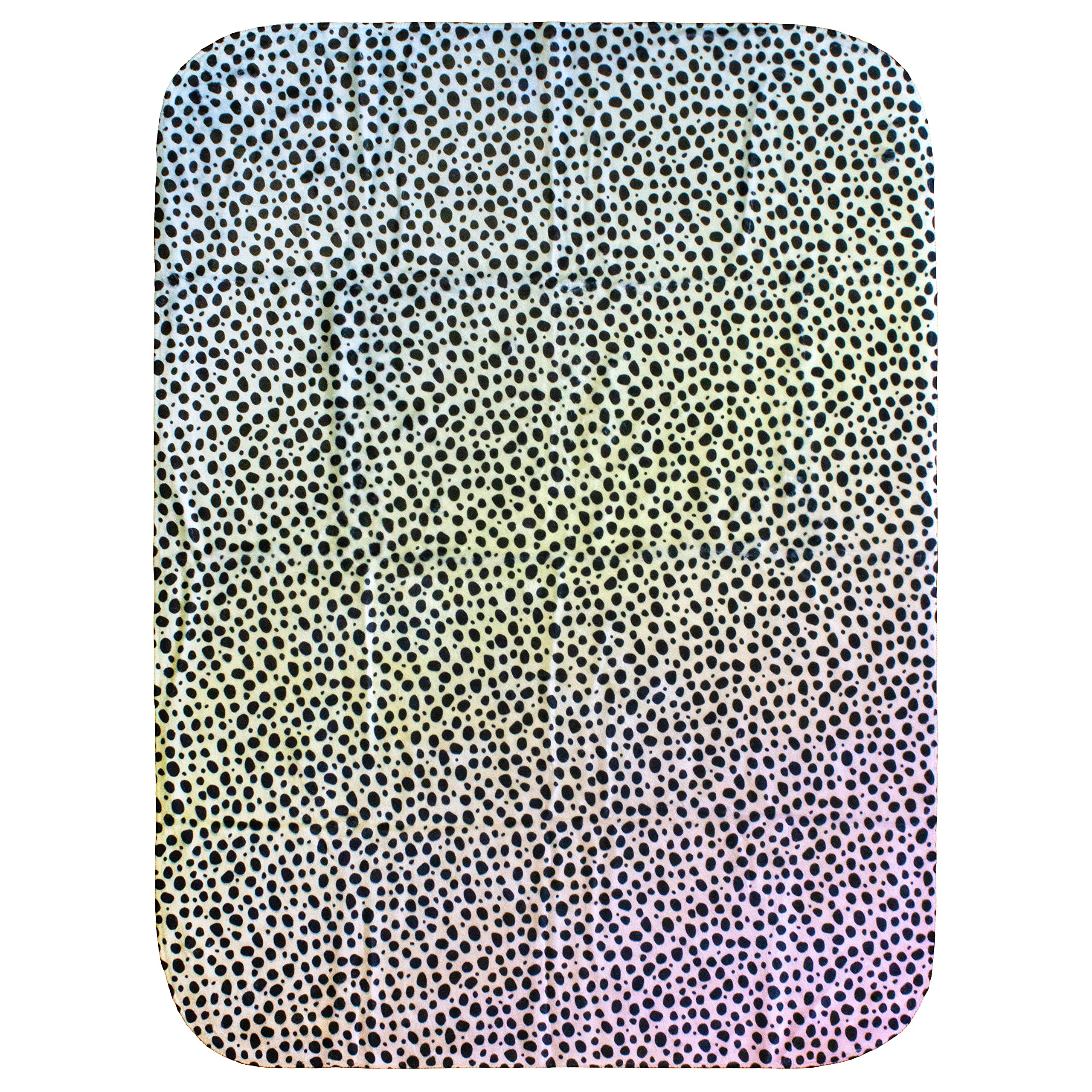 College Covers Everything Comfy Cheetah Print Decorative Throw Blanket, 42X60 Inch, Pastel Gradient