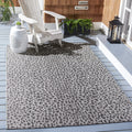 SAFAVIEH Courtyard Collection Area Rug - 10 x 14, Navy & Grey, Non-Shedding & Easy Care, Indoor/Outdoor & Washable-Ideal for P