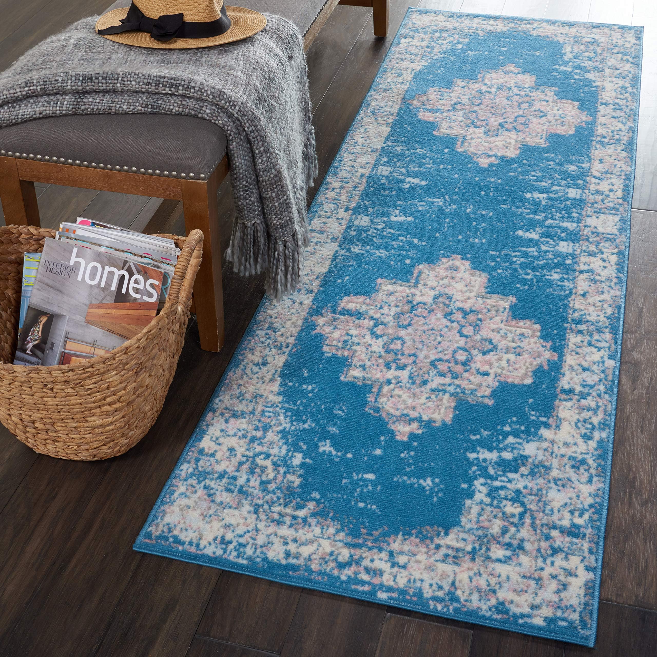 Nourison Home Grafix GRF14, 23 x 76, Blue