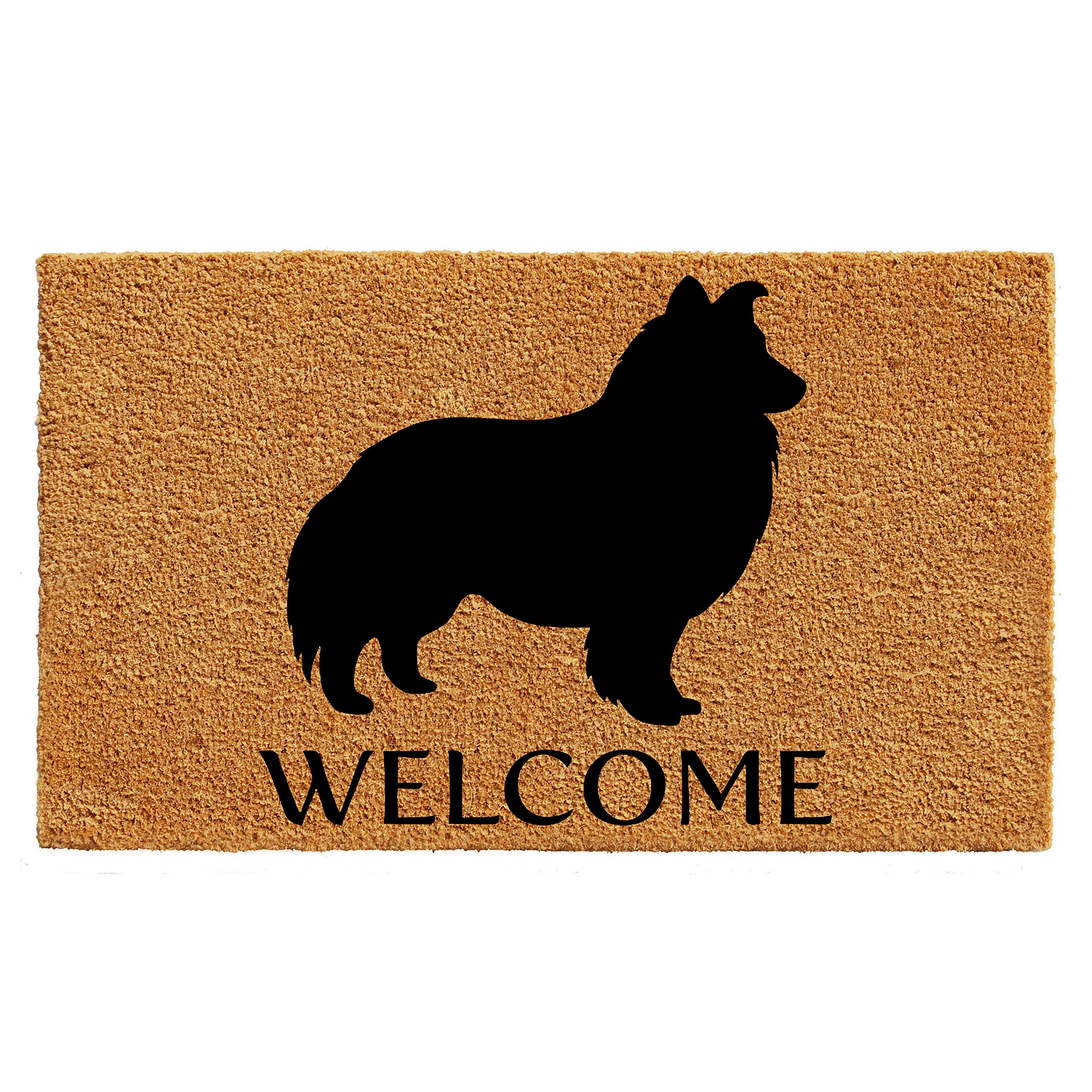 Calloway Mills Az105691729 Shetland Sheepdog Doormat, 17' X 29', Natural/Black